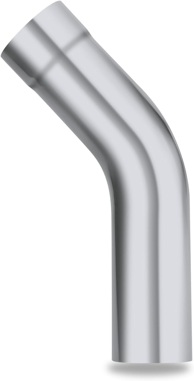 LCGP 45 Degree Exhaust Tube 3.5"OD Made of High Quality Mild Steel DIY Exhaust Pipe - Image 1